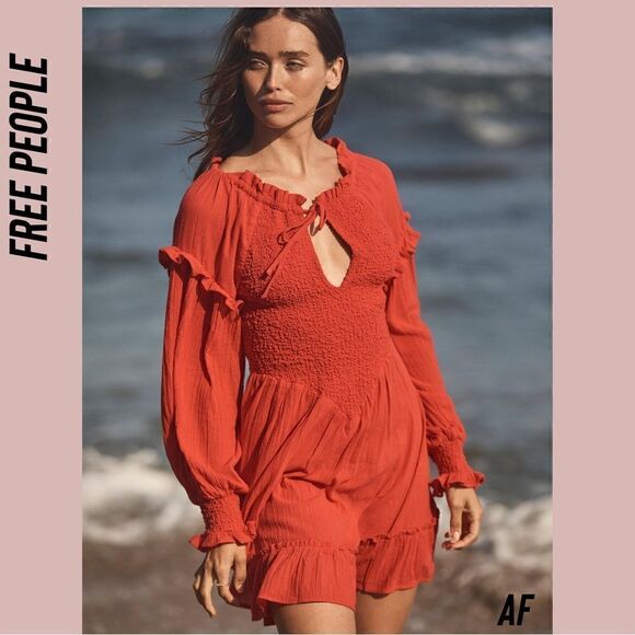 FREE PEOPLE KISS AND TELL MINI IN RED NEW XS - Picture 4 of 6